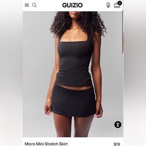 Danielle Guizio Black Mini Skirt